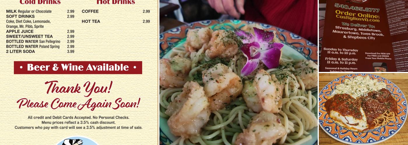 Castiglia's Italian Restaurant and Pizza Menu