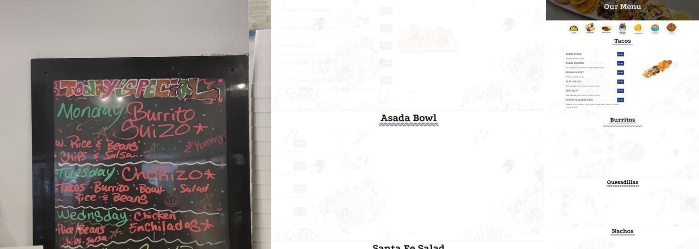 Asada Mexican Grill Menu