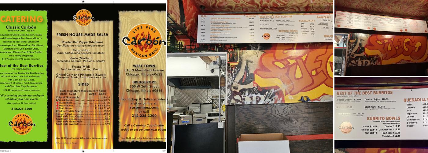 Carbon Live Fire Mexican Grill Menu