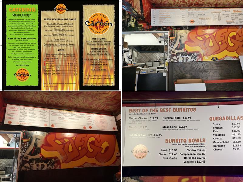 Carbon Live Fire Mexican Grill Menu