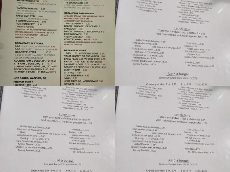 High Point Diner Menu