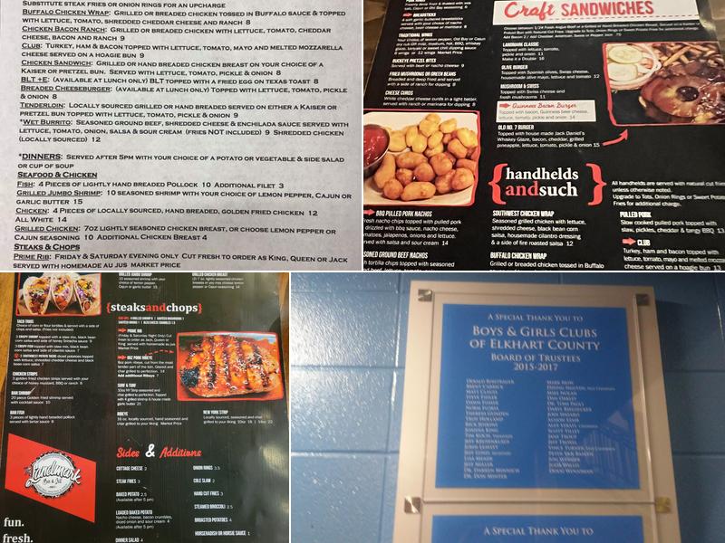 Landmark Bar & Grill Menu
