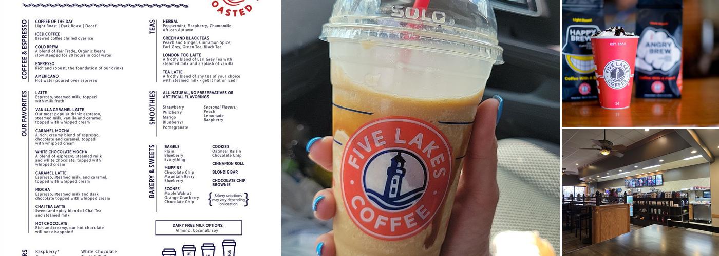 Five Lakes Coffee Menu