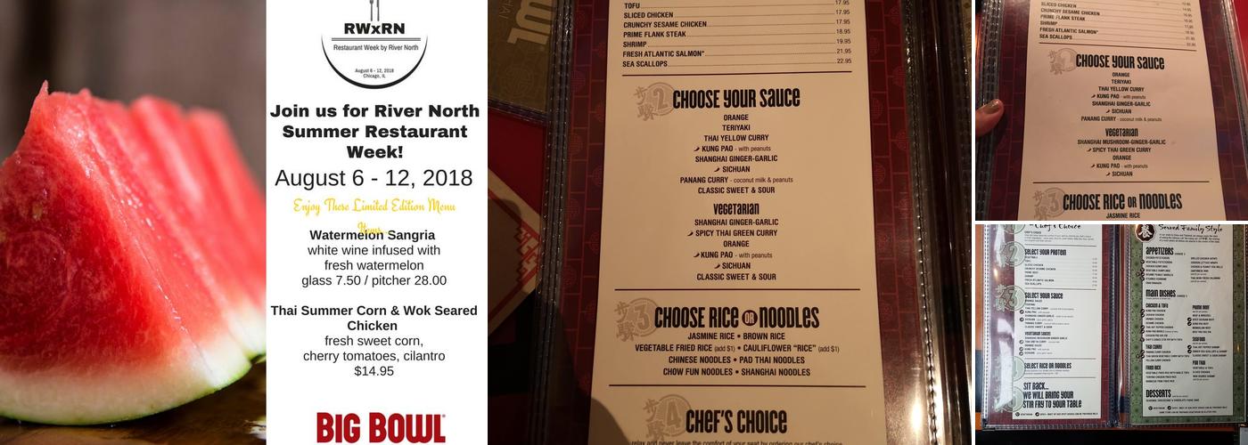 Big Bowl Menu