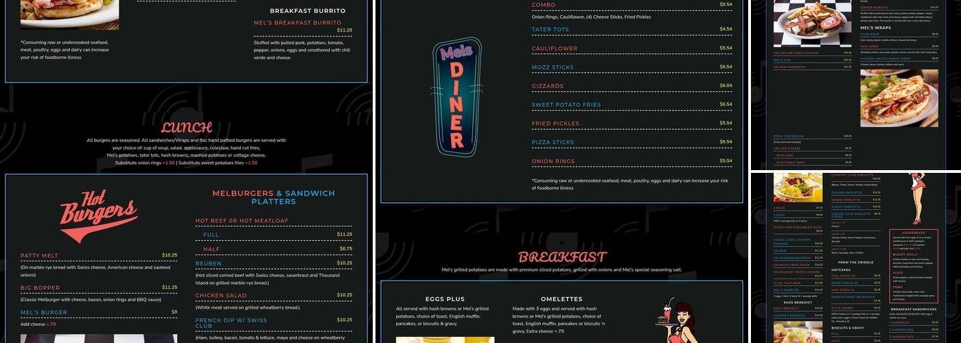 Mel's Diner Menu