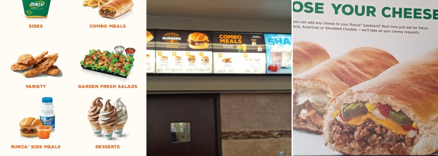 Runza Restaurant Menu