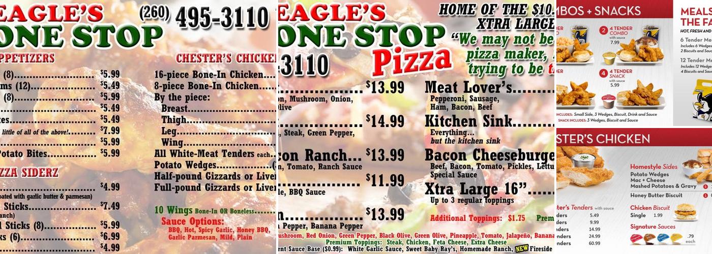 EAGLE'S ONE STOP PIZZA Menu