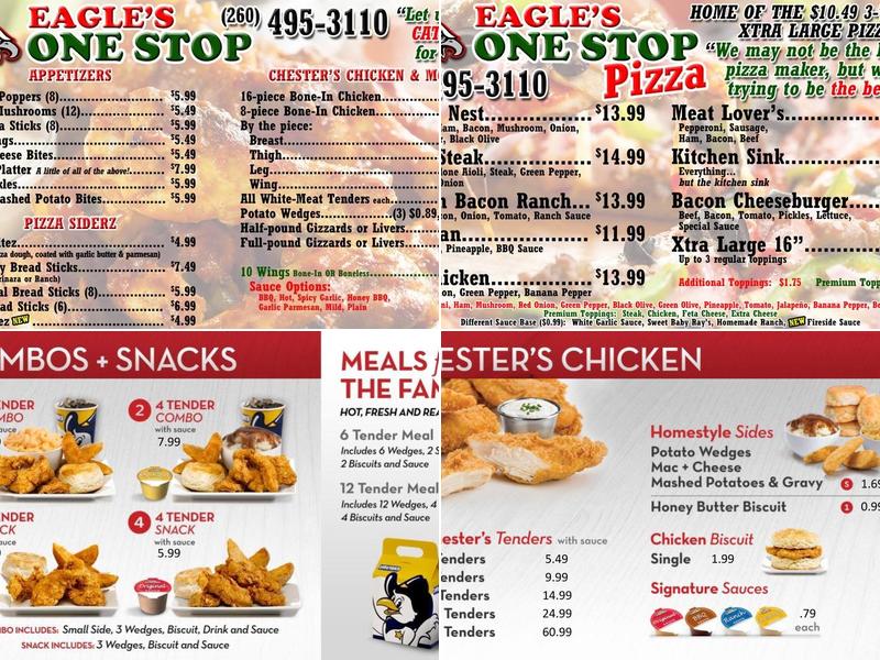 EAGLE'S ONE STOP PIZZA Menu