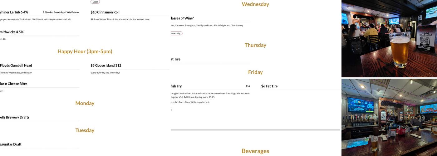 Stocks & Blondes Menu