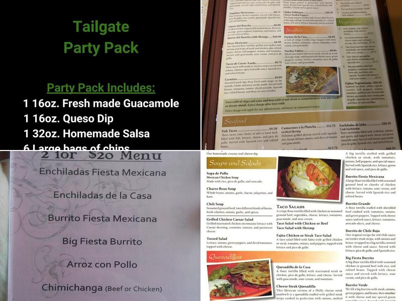 FIESTA MEXICANA Menu