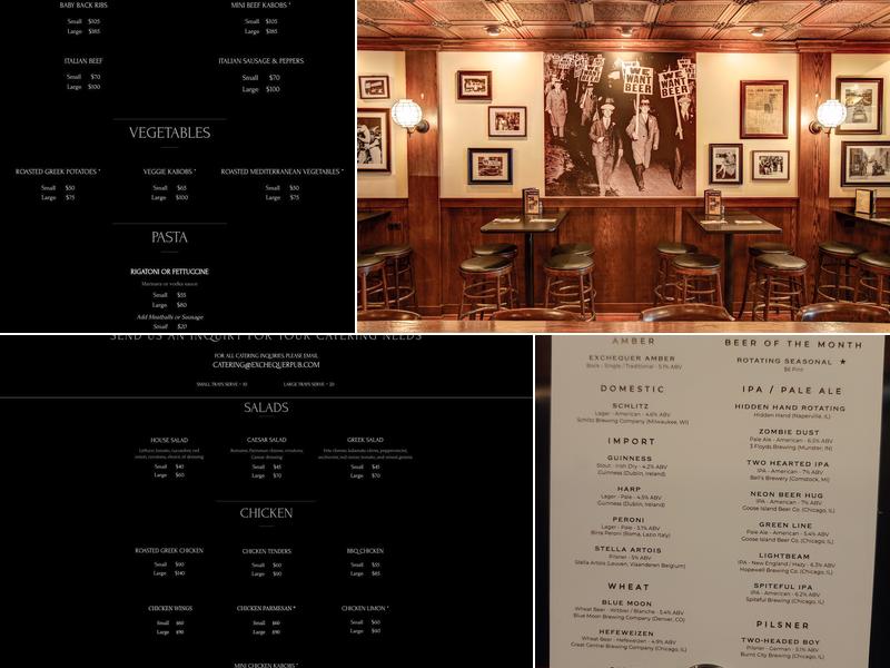 Exchequer Restaurant & Pub Menu