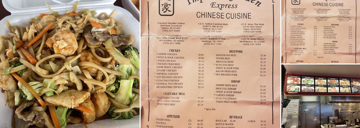 Imperial Garden Express Menu