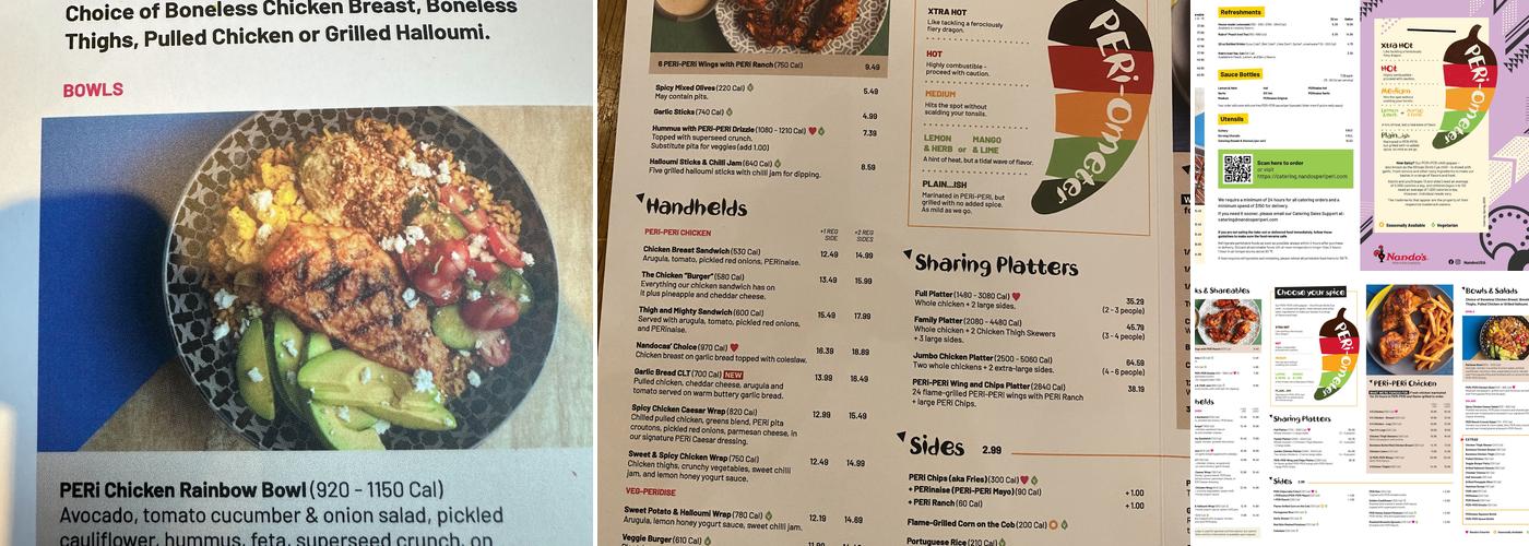 Nando's PERi-PERi Menu