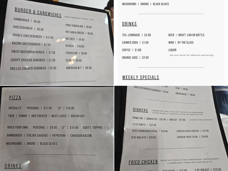 The Rambler Bar & Grill Menu