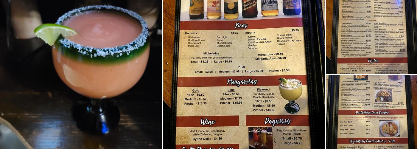 El Centenario Menu