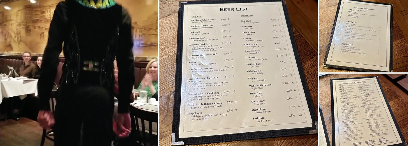 Sullivan's Quay Menu