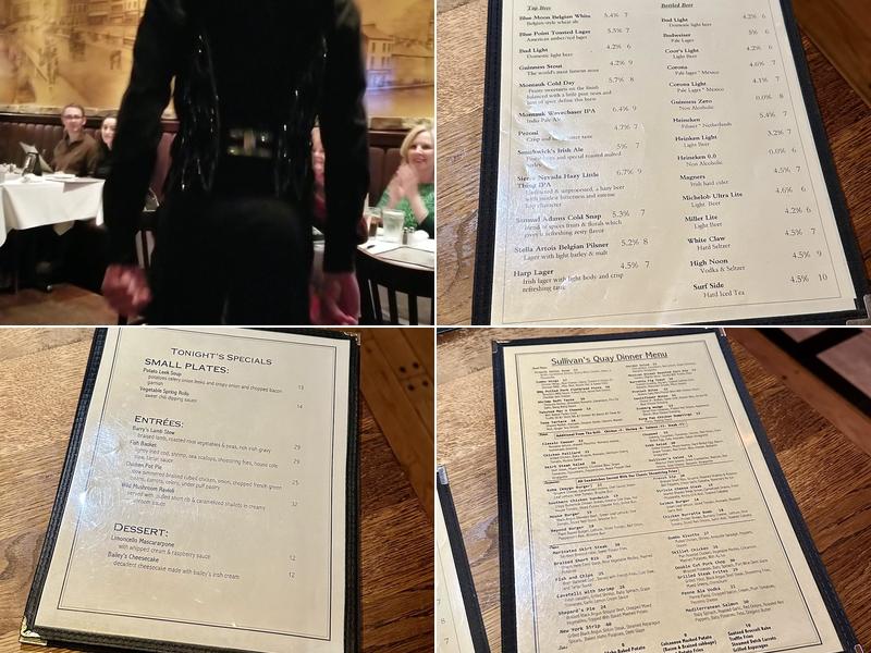 Sullivan's Quay Menu