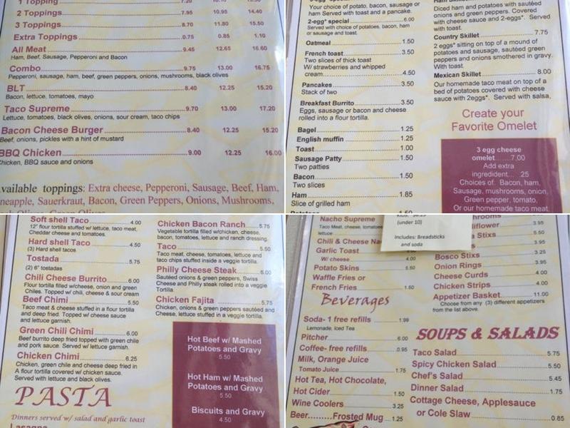 Pizza Place Menu