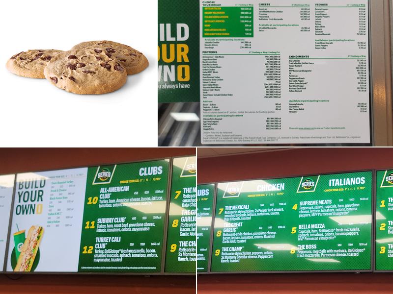 Subway Menu