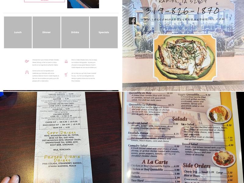 Los Compadres Menu
