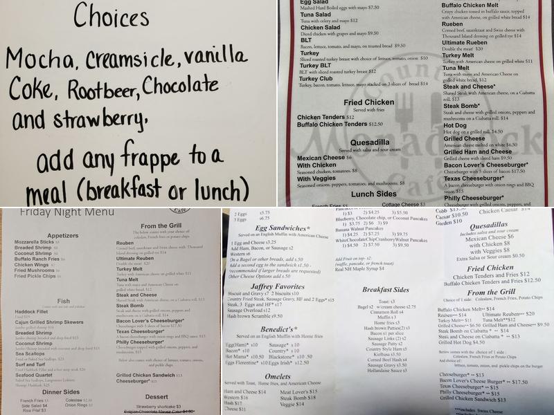 Monadnock Country Cafe Menu