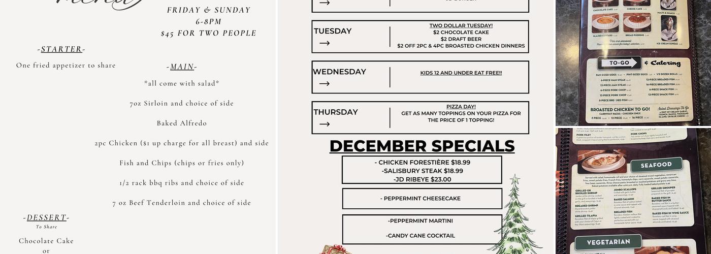 Highway 63 Diner Menu