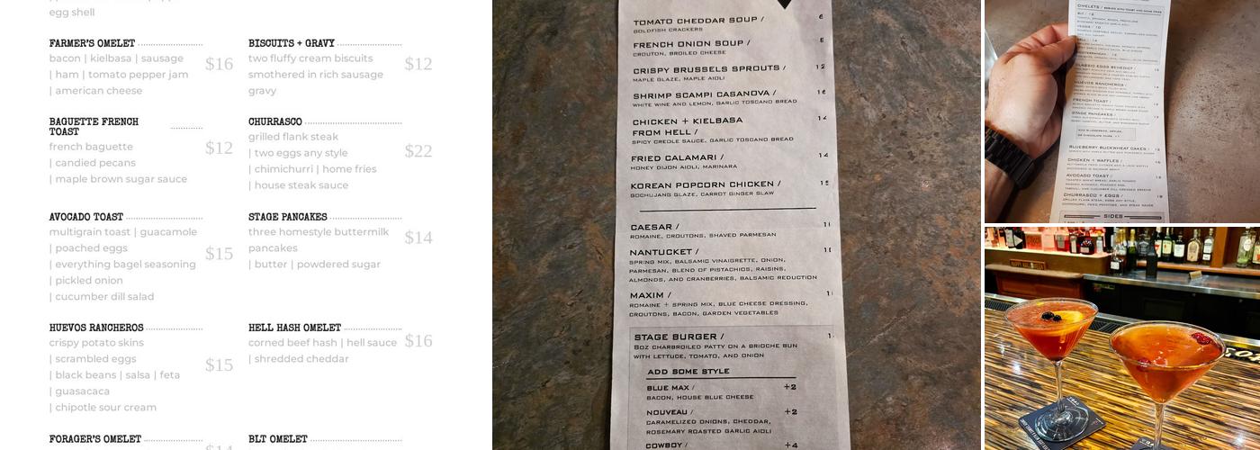 Stage Restaurant Menu
