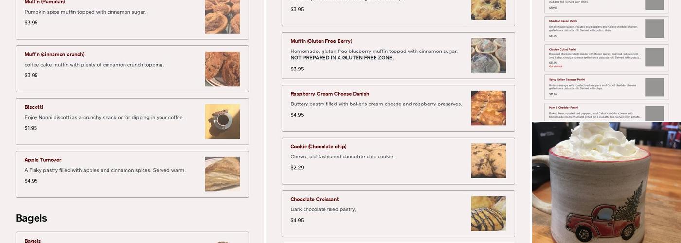 Boston Dreams Menu