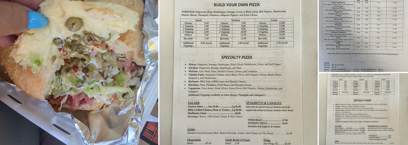 1st Class Pizza & Subs Menu