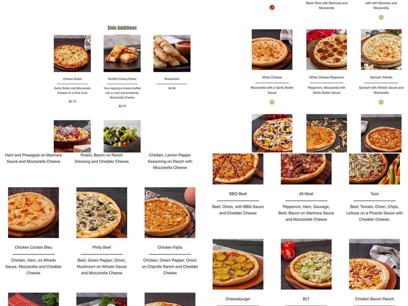 Barone's Pizza and Arcade Menu