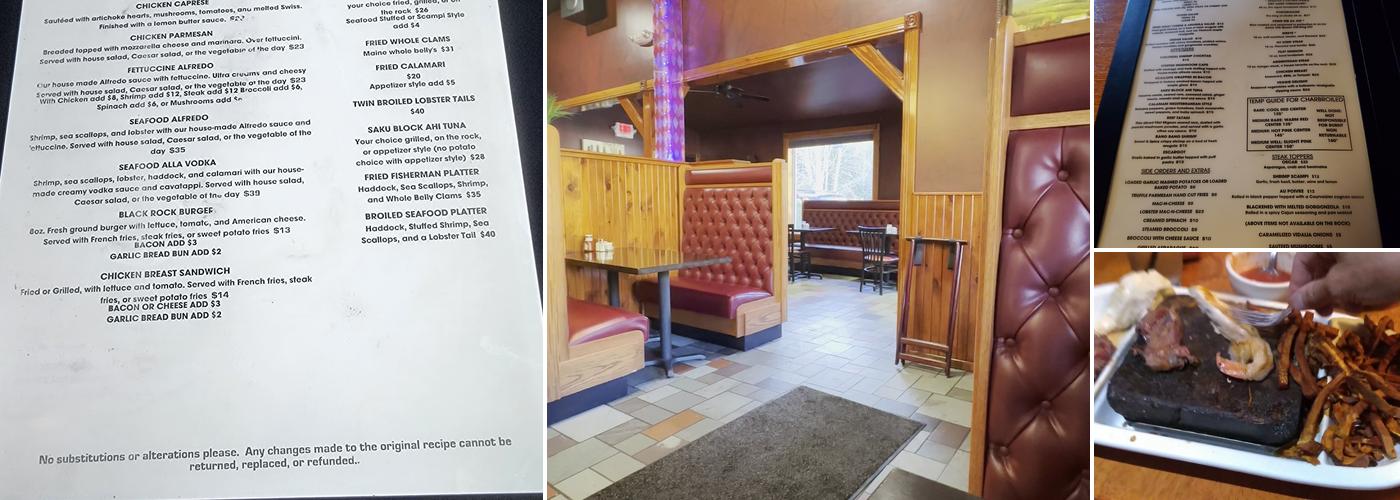 Black Rock Steakhouse Menu