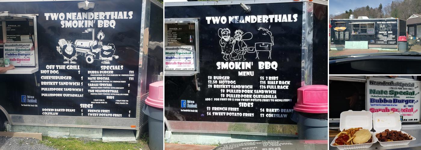 Two Neanderthals Smokin' BBQ Menu