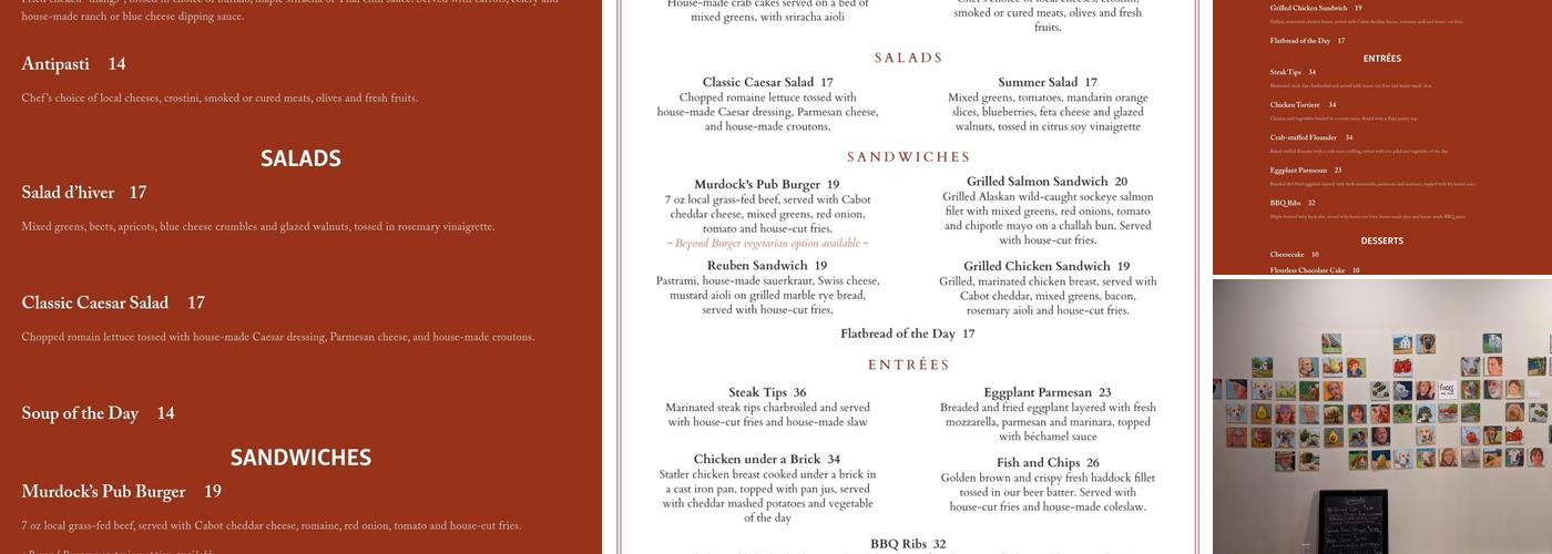 Murdock's on the Green Menu
