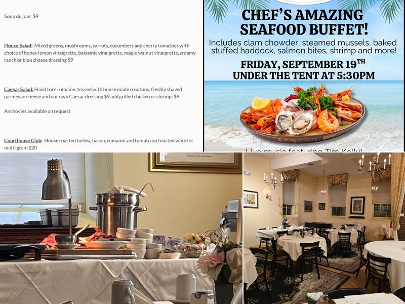 The Old Courthouse Menu