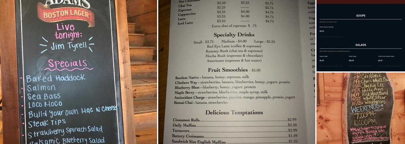 The Common Cafe & Tavern Menu