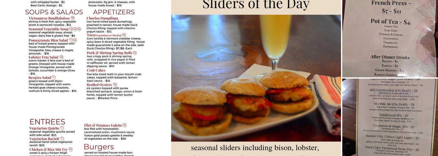 Peyton Place Restaurant Menu