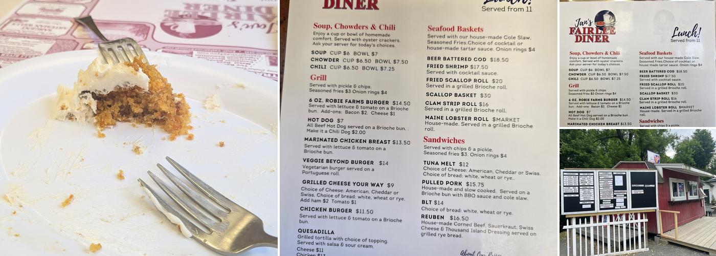 Jan’s Fairlee Diner Menu