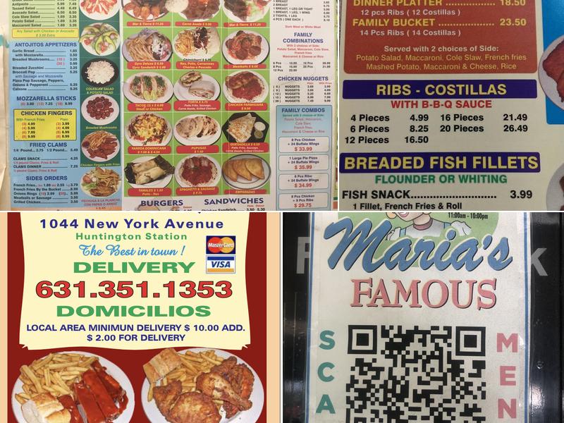 Maria's Pizza Chicken & Ribs, Hot Wings Menu