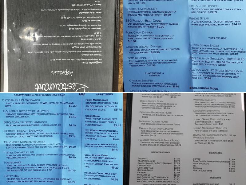 The Broiler Room Menu