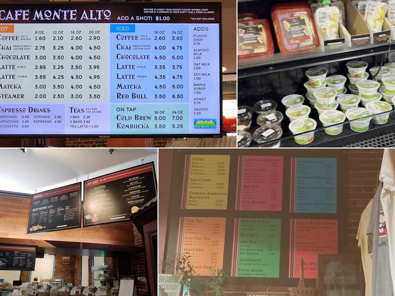 Cafe Monte Alto Menu