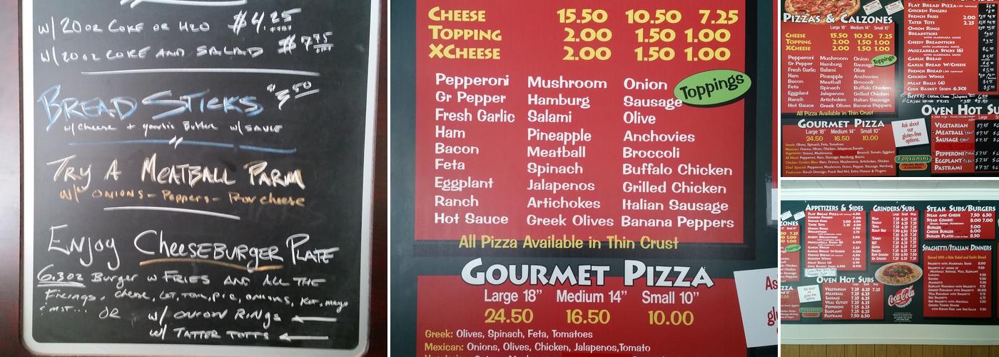 Pizza Chef of Franklin Menu
