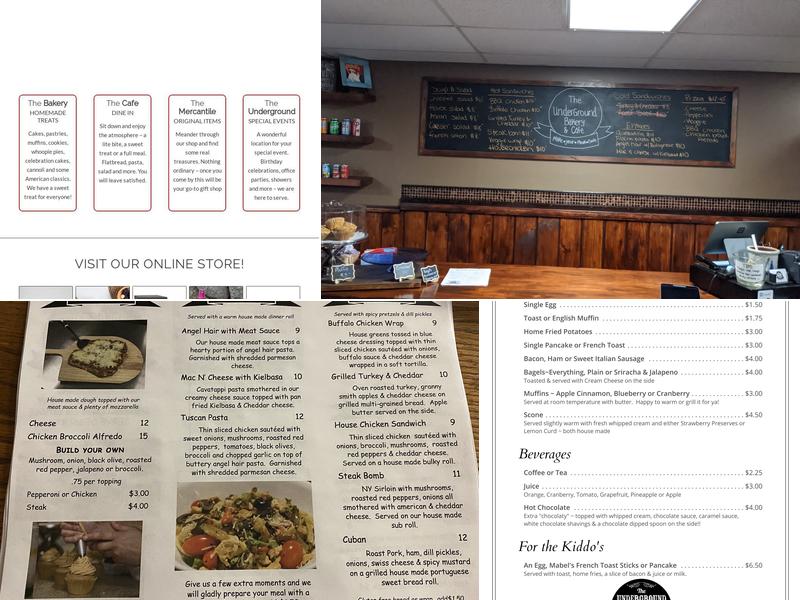 Underground Bakery & Cafe Menu