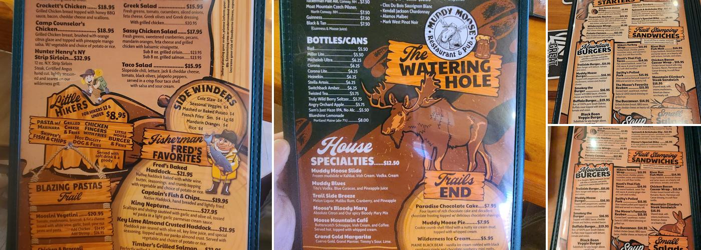 Muddy Moose Restaurant & Pub Menu