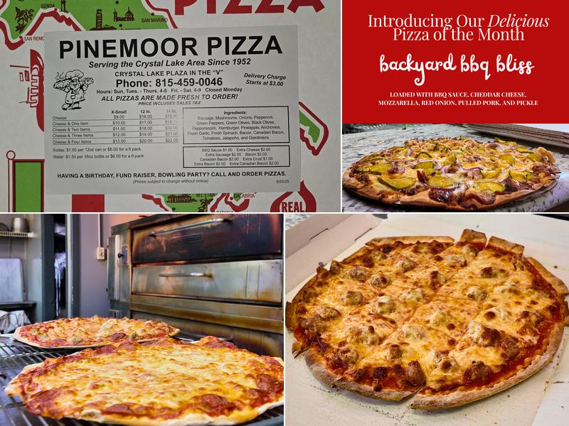 Pinemoor Pizza Menu