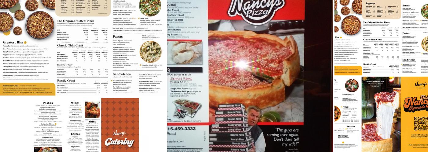 Nancy's Pizza Menu