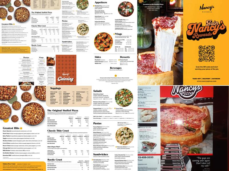 Nancy's Pizza Menu