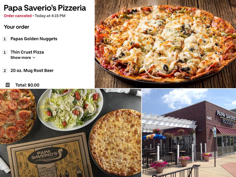 Papa Saverio's Pizzeria Menu