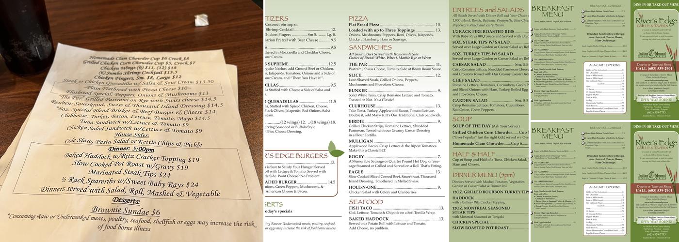 River's Edge Grille & Tavern Menu