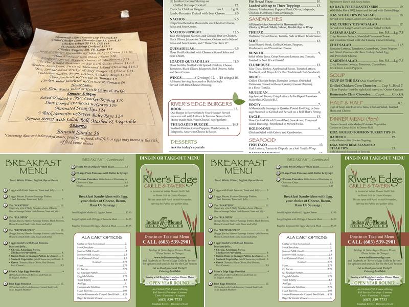 River's Edge Grille & Tavern Menu