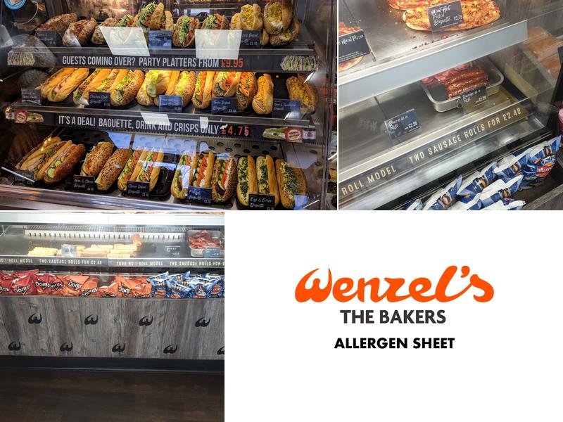 Wenzel's the Bakers Menu